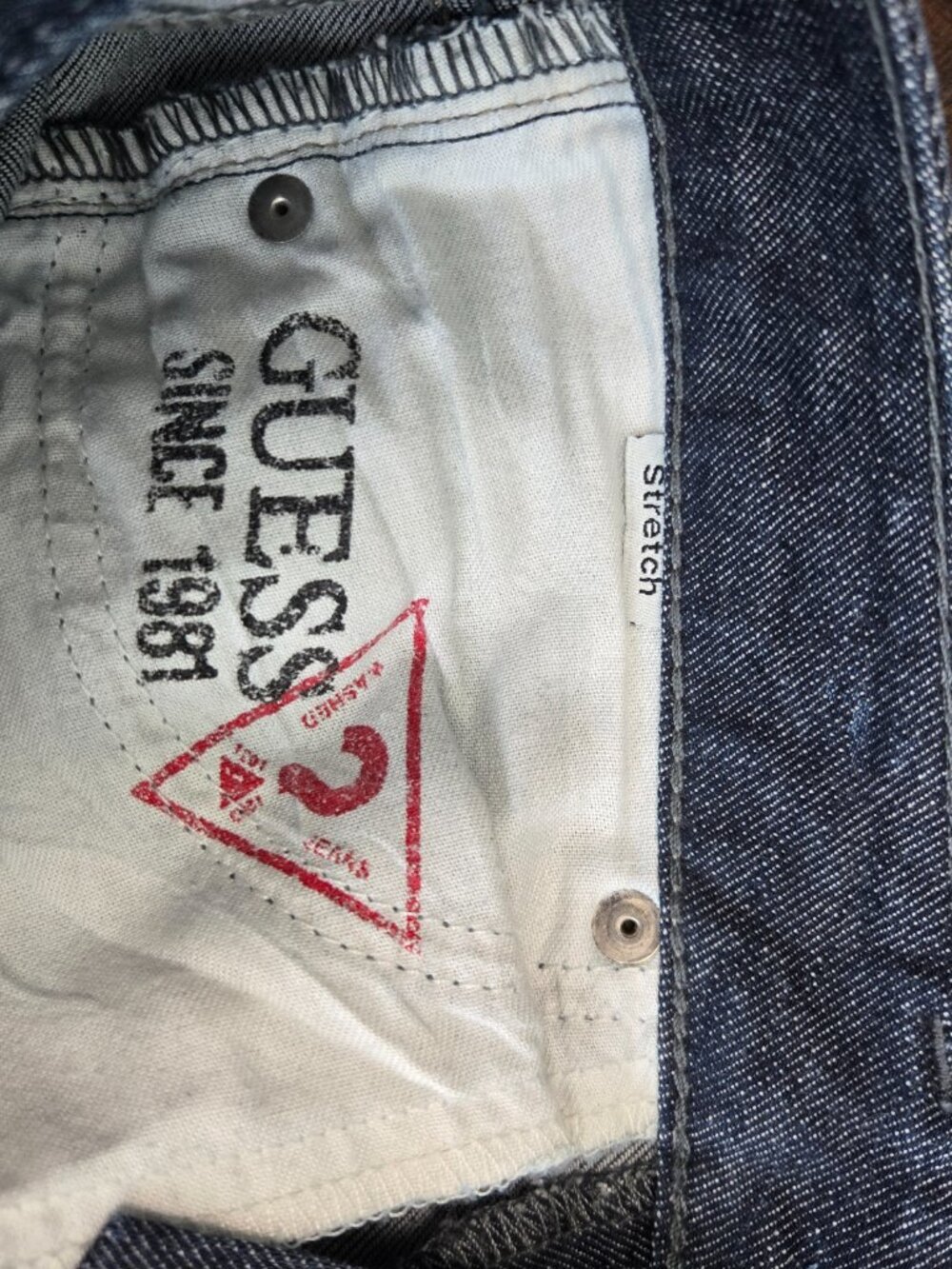 Guess Vintage Y2K Distressed Women's Foxy Flare Leg Blue Jeans Size 26×33.5 - Picture 11 of 13